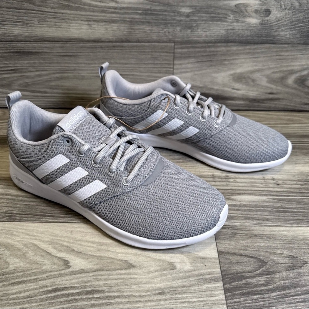 Adidas Women's QT Racer 2.0 Running Sneakers Grey White 7 New